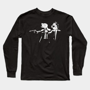 Ren And Stimpy Pulp Fiction Long Sleeve T-Shirt